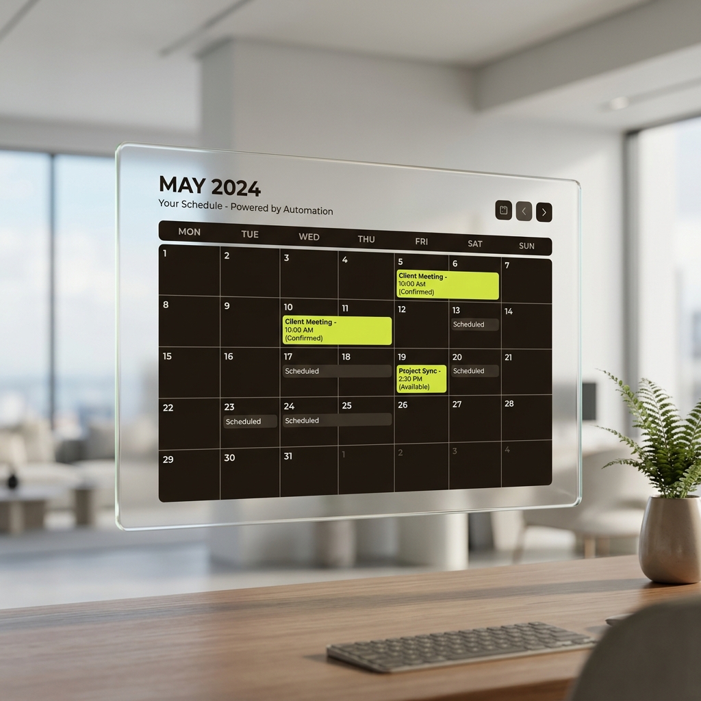 Sistema de agenda automática Eina - Visualización del calendario inteligente